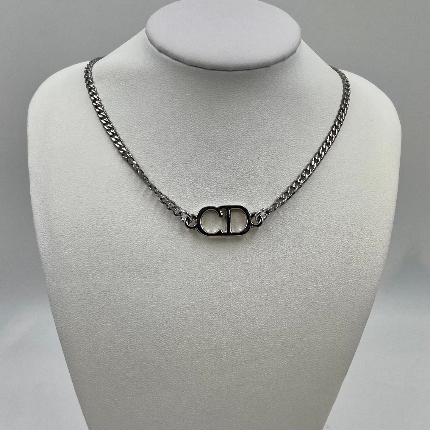 Collier Upcyclé CD argent