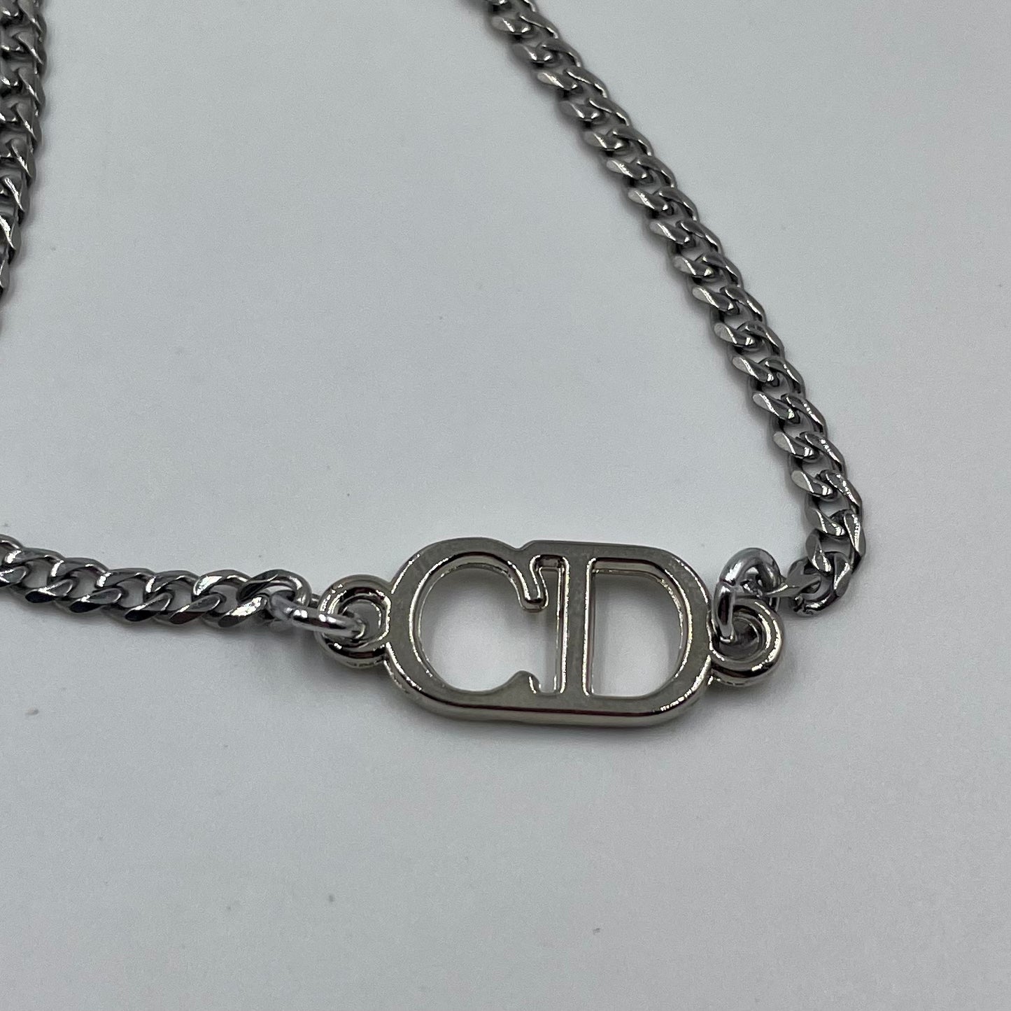 Collier Upcyclé CD argent